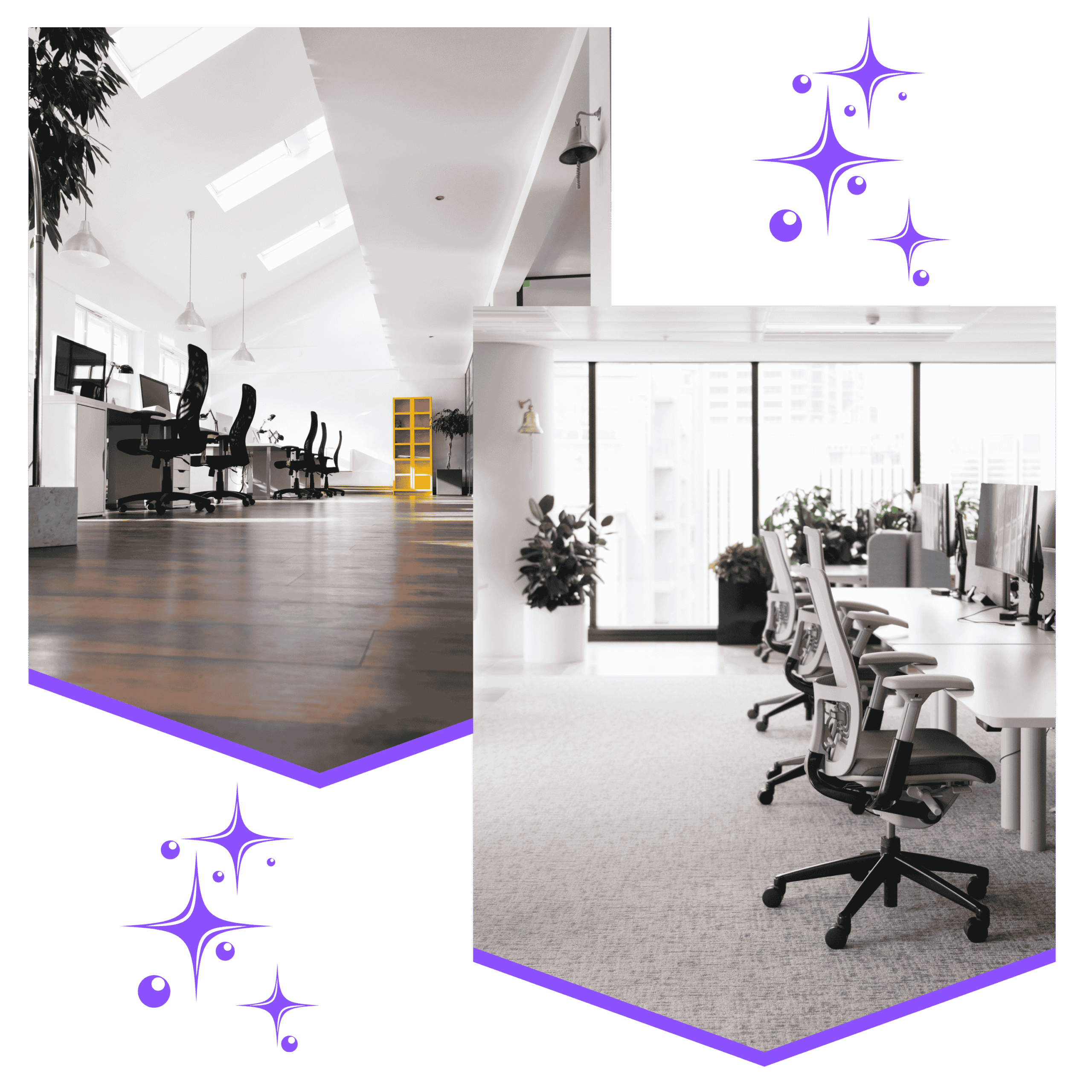 Professional cleaner sanitizing workspaces in a Bartlesville, OK office