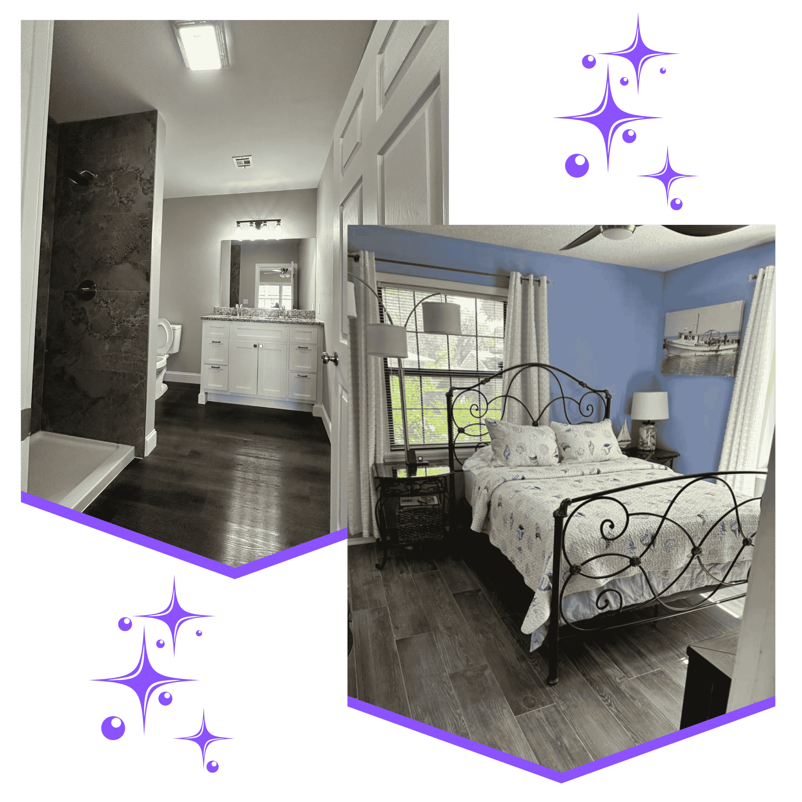 A clean, organized living room after a house cleaning services in Bartlesville