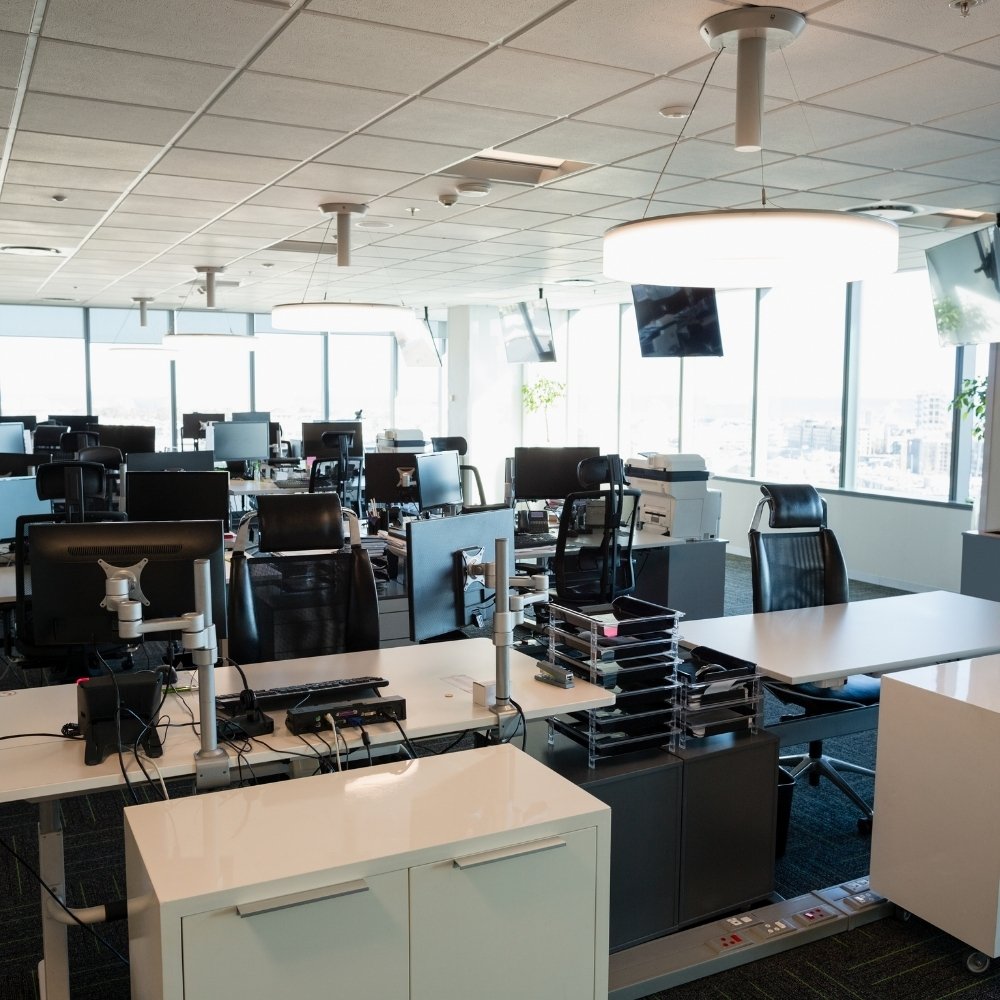 Sanitizing workspaces in a professional office in Ochelata, Oklahoma